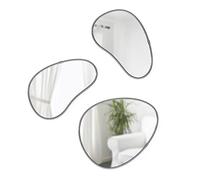 Umbra Hubba Pebble Mirrors, Set of 3, Metallic Titanium
