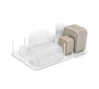 Umbra Peggy Kitchen Cupboard, Shelf and Drawer Organizer Tray - Adjustable Storage System, White, Weiss