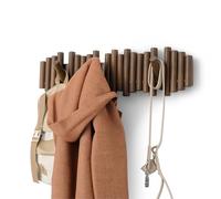 Umbra Picket 8 Wall Hook Aged Walnut