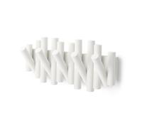 Umbra Picket 5 Wall Mounted Coat Hook - Combines Useful and Art - Bevelled Pine Dowels - White