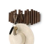 Umbra Picket Rail Hook Coat Rack, Aged Walnut