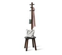 Umbra Coat Hooks, Black/Walnut, Normal