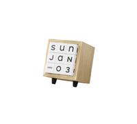 Umbra Play Perpetual Calendar, Wooden Puzzle Desk Calendar, Natural | Sturdy construction, no batteries required, interactive date display, compact office size, ash wood frame
