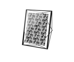 Umbra Prisma 8x10 Picture Frame, Floating Wall or Desk Photo Display for Pictures, Art, Illustrations, Graphic Text & More, Metal, Black