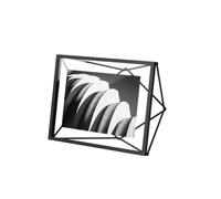Umbra Prisma Picture Frame, 4 x 6 Photo Display for Desk or Wall, Black