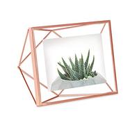 Umbra Prisma Picture Frame, 4 x 6 Photo Display for Desk or Wall, Copper