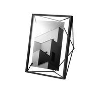Umbra Prisma Picture Frame, Floating Metal Wall Mount, 5x7, Black | Steel wire construction, unique geometric shape, displays photo between glass, desk or tabletop use, hardware included