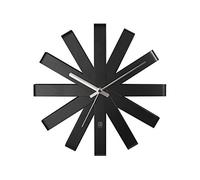 Umbra Ribbon Wall Clock Black, Metal 30.5 x 30.5 x 5.7 cm