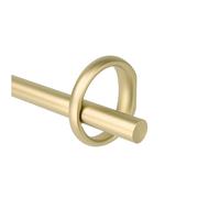 Umbra Ringlet 1-Inch Curtain Rod, Includes 2 Matching Finials, Brackets & Hardware, 42 to 120, Gold