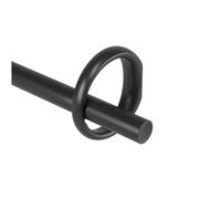 Umbra Ringlet 1-Inch Curtain Rod, Includes 2 Matching Finials, Brackets & Hardware, 42 to 120, Matte Black