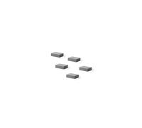 Umbra Showcase Floating Shelves (Set of 5), Gallery Style Display for Small Objects and More, Charcoal, 4 x 3 inches