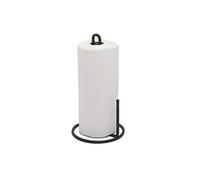 Umbra Squire Paper Towel Holder, Free-Standing Compact Steel, Black | Built-in tear bar, portable handle, kitchen or bath, eco friendly finish