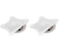 Umbra Starfish Drain Cover and Hair Catcher, White (Pack of 2)