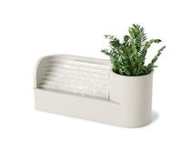 Umbra Stream Water Fountain, Indoor Tabletop Zen Desktop, Sand | Improves air quality, USB powered, holds 3.5 inch planter, up to 50 hours, recycled plastic