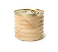 Umbra Tesora Jewelry Box, Necklace and Earring Holder, Accessory Organizer Display with Two Stacking Wood Compartments and Metal Lid, Natural/Brass