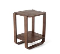 Umbra Tiered Side Table with Storage, Ash Wood, Antique Walnut, One Size