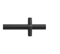 Umbra Trinity Pin-Point D25 mm Curtain Rod 107-305 cm, Matte Black, Steel, No-Drill Installation, Modern Geometric Design