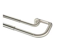 Umbra Twilight ¾” Double Black Out Window Curtain Rod, 48 to 88”- Wrap Around Adjustable Double Curtain Rod for Blackout Curtains, Nickel