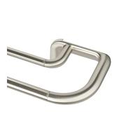 Umbra Twilight Double Curtain Rod Set - Wrap Around Design Ideal for Blackout or Room Darkening Panels, 66 to 144 Inches,168-365 cm, D19mm, Nickel