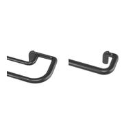 Umbra Twilight Double Curtain Rod Set - Wrap Around Design is Ideal for Blackout & Twilight Expandable 3/4" Blackout Curtain 66"-144" Rod, Black