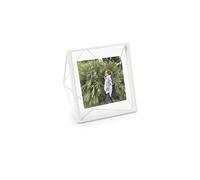 Umbra, White Prisma 4x4 Picture Frame for Desktop or Wall, Holds One 4”x4” Photo, 4 by 4-Inch