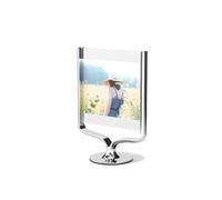 Umbra Wishbone Double-Sided Aluminium Desk Photo Frame, Chrome