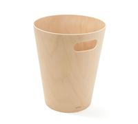 Umbra Woodrow 2-Gallon Modern Wooden Trash Can Wastebasket, Attractive Bin for Garbage or Recycling, Suitable for Home or Office, Natural