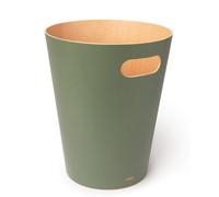 Umbra Woodrow, 2 Gallon Modern Wooden Trash Can Wastebasket or Recycling Bin for Home or Office, Spruce