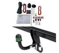 UmbraRimorchi Fixed Swan Neck Towbar+13P Wiring Compatible with Citroën