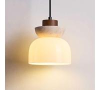 Umbratica Antique Milk White Glass Kitchen Island Pendant Light Fixture Mid Century Modern Natural Stone Farmhouse Hanging Lamp Vintage Dome Marble Chandelier For Bedroom Living Room Dining Room