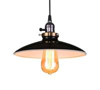Umbratica Black Hanging Light Fixture, Kitchen Island Farmhouse Dome Led Metal Chandeliers Light, Unique Rustic E26 E27 Base for Restaurant Bar Coffee Dining Room
