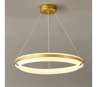 Umbratica Golden Ring Pendant Light, Round Metal Hanging Lamp with Acrylic Lampshade, Restaurant Decorative Lighting Suspension Lamps, Modern LED Chandelier, Nordic Simple Drop Lights