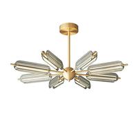 Umbratica Italian Full Spectrum Chandelier,8 Heads Full Copper Light,Creative Glass Ceiling Lamp,for Living Room Bedroom Dining Room Lighting Lanterns/Black/8 Heads