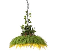 Umbratica Minimalist Metal Iron Caged Pot Cover Kitchen Island Chandelier Vintage Industrial Green Plant Dining Room Pendant Light Mid Century Modern Nordic Dining Table Hanging Lamp For Living Room