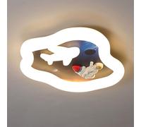 Umbratica Modern Cartoon Airplane Kids Flush Mount Ceiling Light Fixture Nordic Creativity Astronaut Boy Girl's Room Close To Ceiling Lamp Minimalist Kindergarten Chandelier For Bedroom Nursery