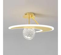 Umbratica Modern Clear Glass Globe Bedroom Semi Flush Mount Ceiling Light Fixture Nordic Creativity Golden Kitchen Close To Ceiling Pendant Lamp Mid Century Hallway Chandelier For Living Room Foyer