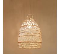 Umbratica Modern Rattan Light for Kitchen Island Cylinder Large Bamboo Hanging Lamp Hand Woven Wicker Ceiling Lamp Nordic Boho Coastal Chandelier for Dining Table Bedroom Staircase/a Style