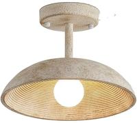 Umbratica Vintage 1- Head Semi Flush Mount Ceiling Light, French Balcony E26 Decor Close To Light Fixtures, Entrance Metal Resin Interior Chandelier, For Living Room,Bedroom,Kitchen