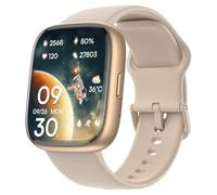 Umbrean Smart Watch with Alexa Built-in, 1.83" HD Display, Bluetooth Calling, Heart Rate Sleep Stress Monitor, 100+ Sport Modes, IP68 Waterproof Fitness Tracker for Android iOS (Sand Gold)