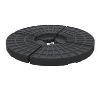 Umbrella Base Black HDPE 48x48x8cm 4pcs Portable Parasol Weights Sand/Water Set