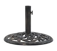 Umbrella Base Cast Iron White 48cm Diameter 12kg Floral Scrollwork Heavy Outdoor