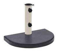 Umbrella Base Grey Granite 40x28x4cm 10kg Stainless Steel Tube 2 Bolts Adapter+