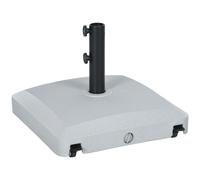 Umbrella Base Light Grey Metal-Plastic 49.5x49.5x35.5cm Wheeled 38-48mm Fillable