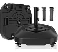 Umbrella Base with 5 Wheels, 100 lbs Max Capacity Fillable Umbrella Stand