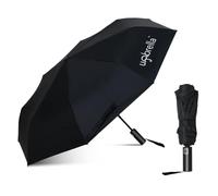 UMBRELLA Brand Compact Folding Umbrella - Automatic Open/Close, 8 ribs, Folding Umbrella,Windproof Travel Umbrella for Rain or Shine - UV protected!… (Black)