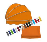 Umbrella Canopy Awning UV-Resistant Window Shade Foldable Dome Roof for Doors Durable Polyester Outdoor Cover for Patio & Shop 60cm/23.62in Orange