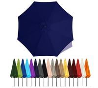 Umbrella Canopy Replacement Outdoor 6/8 Rib 6FT 7FT 8FT 9FT 10 FT 11FT, Market Patio Table Cover For Backyard Garden Courtyard Swimming Pool Lawn, Market Umbrella Top(Dark blue,2.7m - 8Ribs)