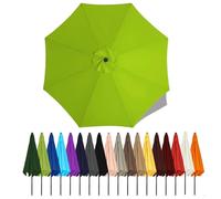 Umbrella Canopy Replacement Outdoor 6/8 Rib 6FT 7FT 8FT 9FT 10 FT 11FT, Market Patio Table Cover For Backyard Garden Courtyard Swimming Pool Lawn, Market Umbrella Top(Light green,2.5m - 6Ribs)