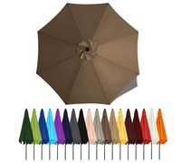 Umbrella Canopy Replacement Outdoor 6/8 Rib 6FT 7FT 8FT 9FT 10 FT 11FT, Market Patio Table Cover For Backyard Garden Courtyard Swimming Pool Lawn, Market Umbrella Top(Light brown,2.3m - 8Ribs)