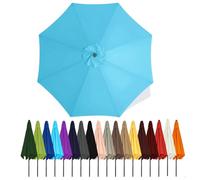 Umbrella Canopy Replacement Outdoor 6/8 Rib 6FT 7FT 8FT 9FT 10 FT 11FT, Market Patio Table Cover For Backyard Garden Courtyard Swimming Pool Lawn, Market Umbrella Top(Light blue,2m - 8Ribs)